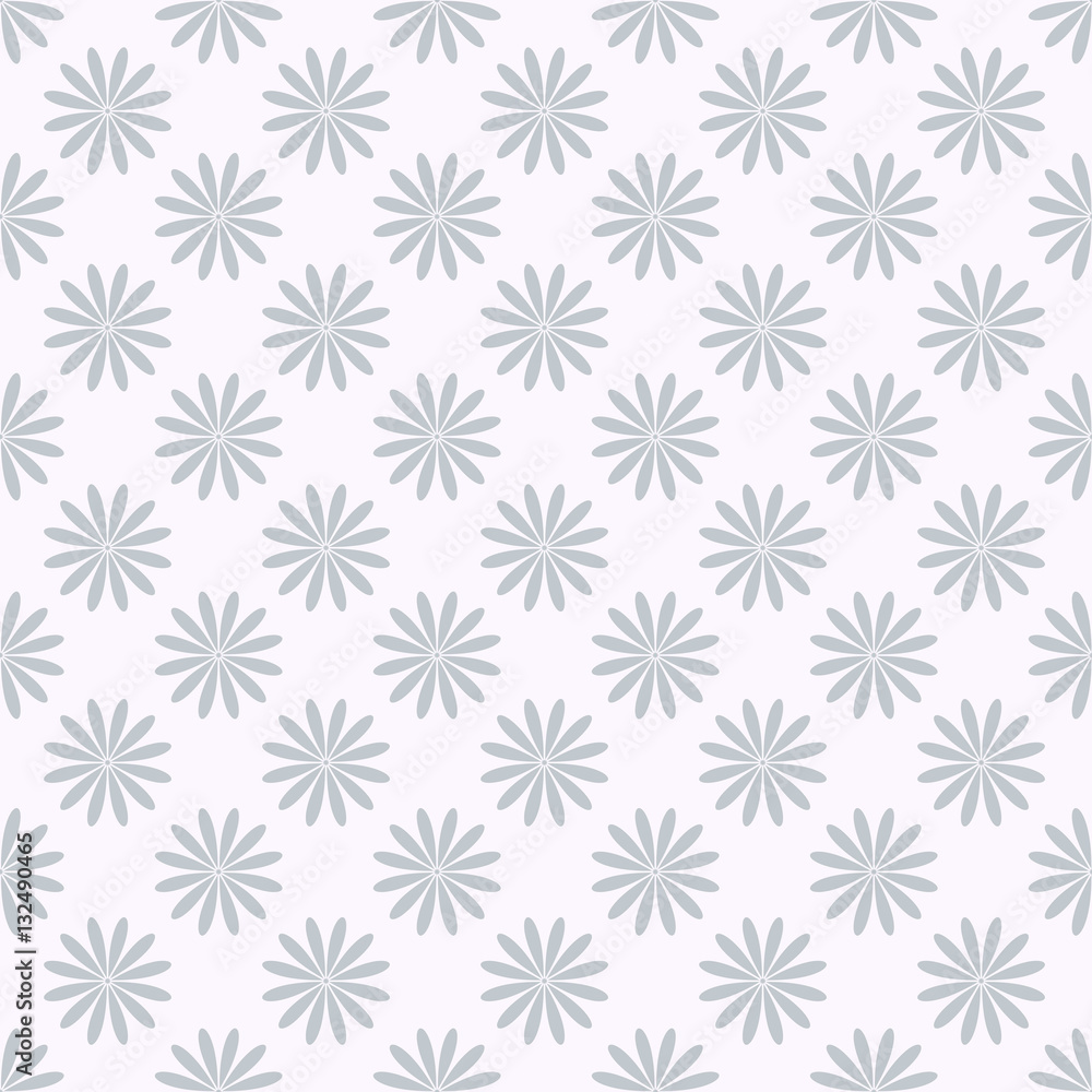 Gray geometric flowers seamless pattern. Simple and nice. Gray geometric flowers seamless pattern. Simple and nice.
