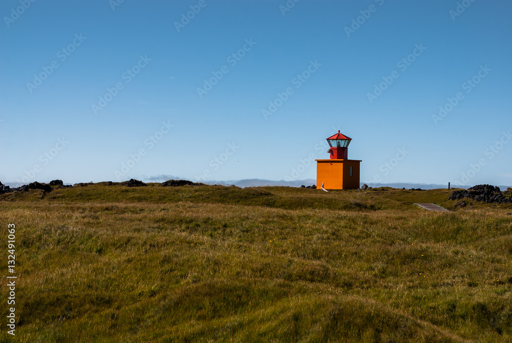 Fototapeta premium Lighthouse at the end of the world - this is where Snaefellsnes peninsula ends.