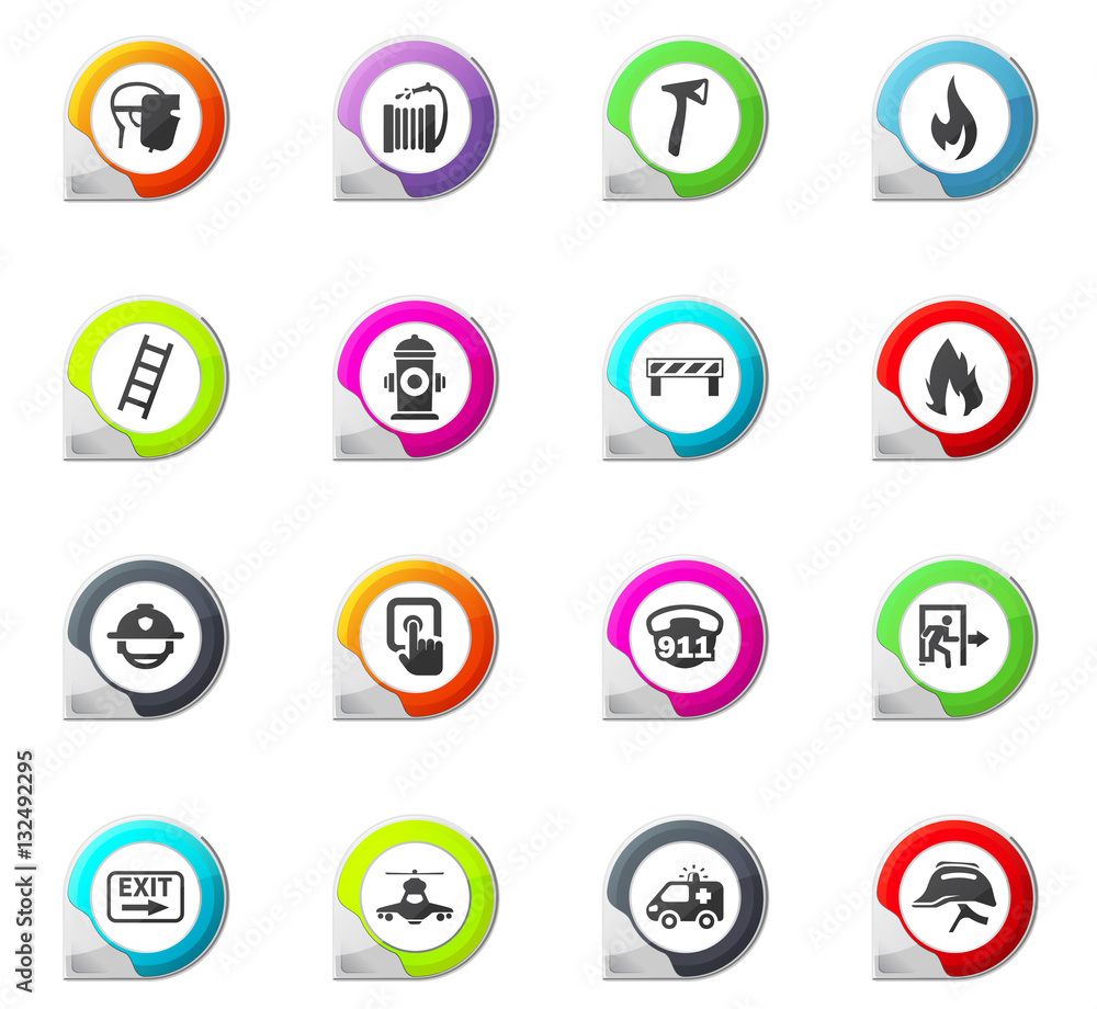 Emergency icons set Emergency icons set