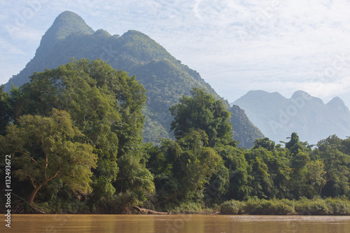 Landscape of Nong Khiaw and Ou river  Laos