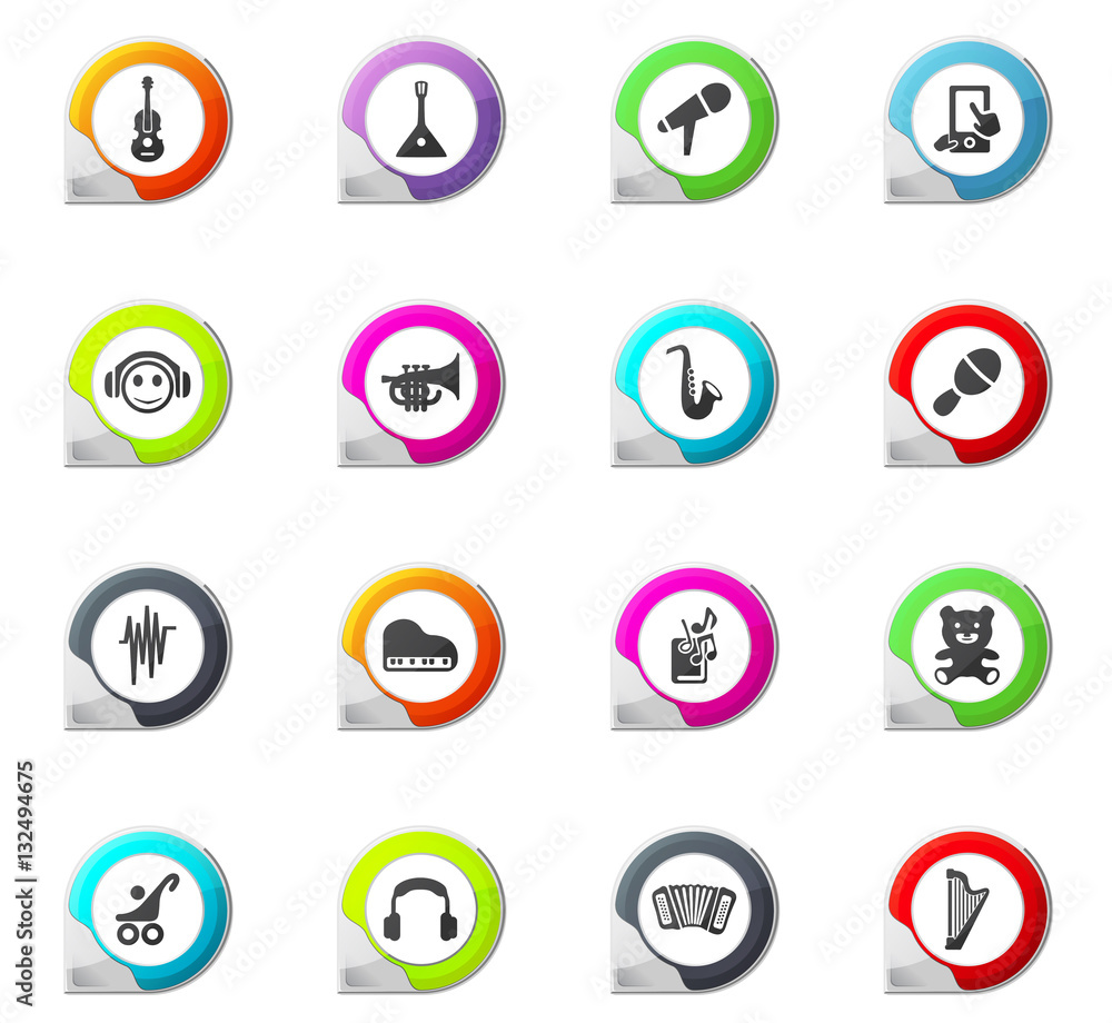 Music icons set Music icons set