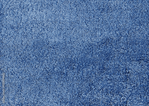 Blue color textile towel texture.