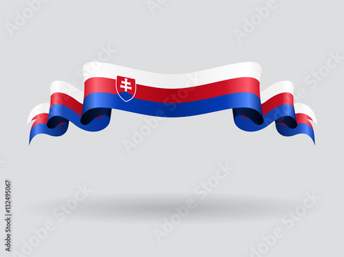 Free Download Slovakian wavy flag. Vector illustration. - GFXLoad