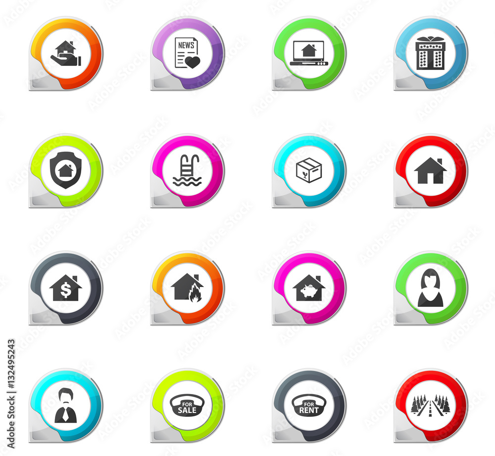 Real estate icons set Real estate icons set
