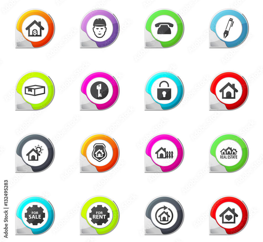 Real estate icons set Real estate icons set