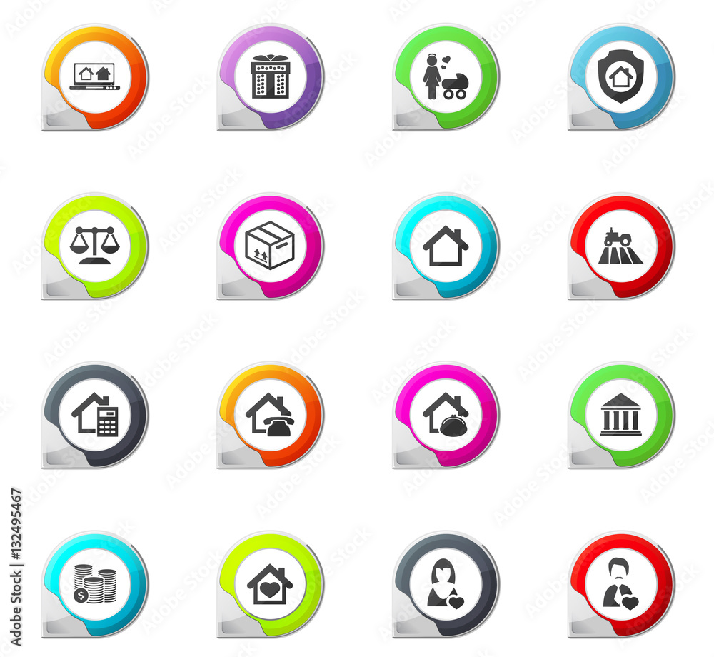 Real estate icons set Real estate icons set