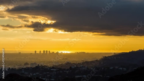 West Los Angeles Golden Hour Clouds Timelapse