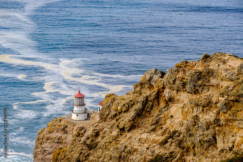 Point Reyes Lighthouse at Pacific coast, built in 1870