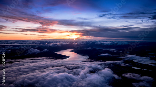 Sunrise above the cloud