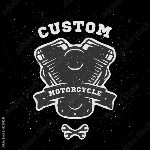 Custom engine hand drawn emblem.