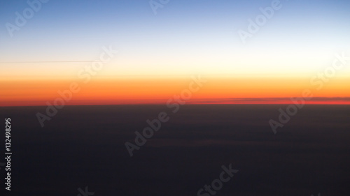 sunset view from the airplane © schankz