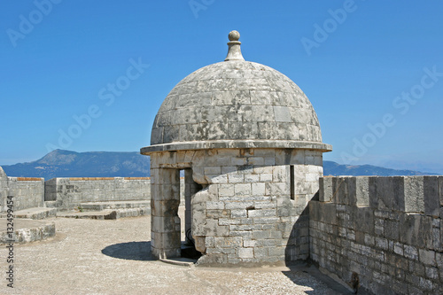 Εmbrasure inside the new fortress of Corfu, Greece