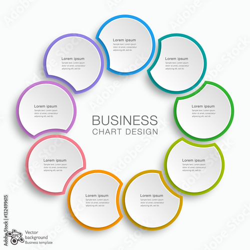 Business Chart Design 9-Step #Vector Graphic