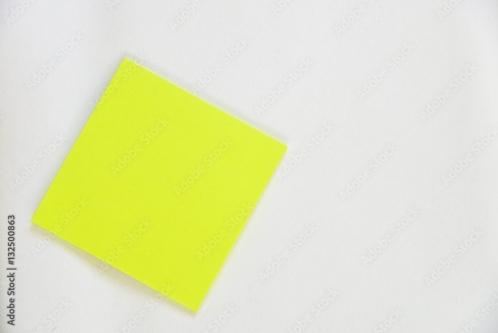 Green paper on white Green paper on white