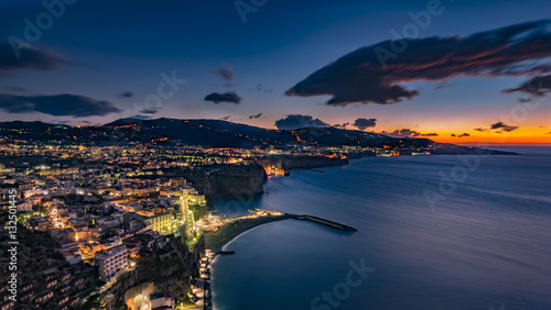 Panorama Sorrento by night photo