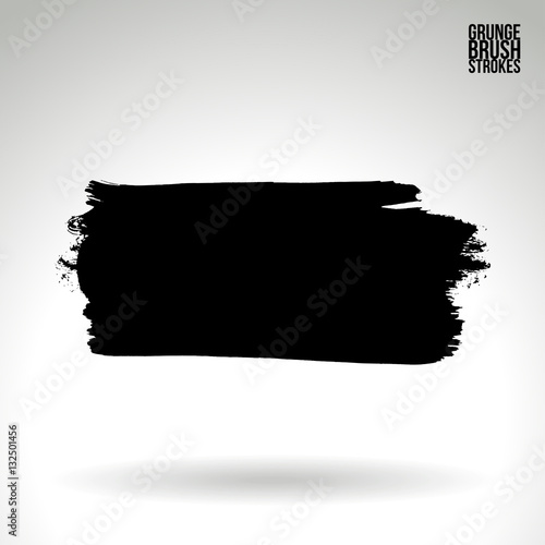 Brush stroke and texture. Grunge vector abstract hand - painted element. Underline and border.