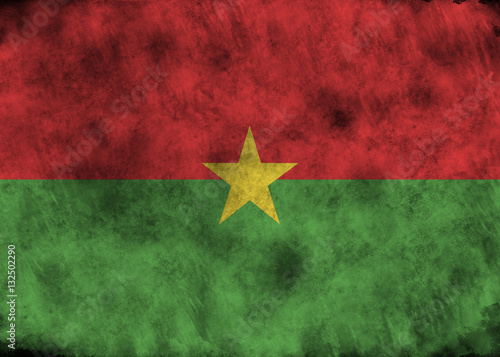 Grunge Burkina Faso flag.
