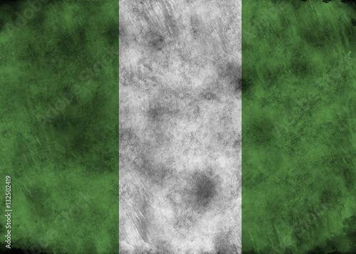 Grunge Nigeria flag.