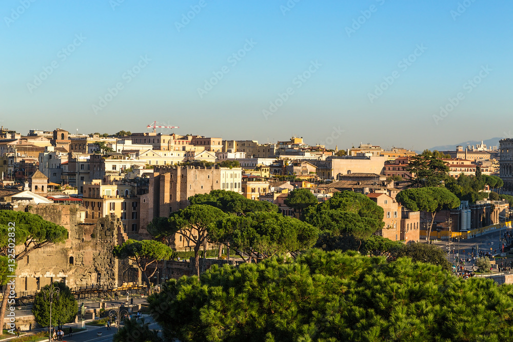 Rome, Italy. View from Capitol Hill at sunset