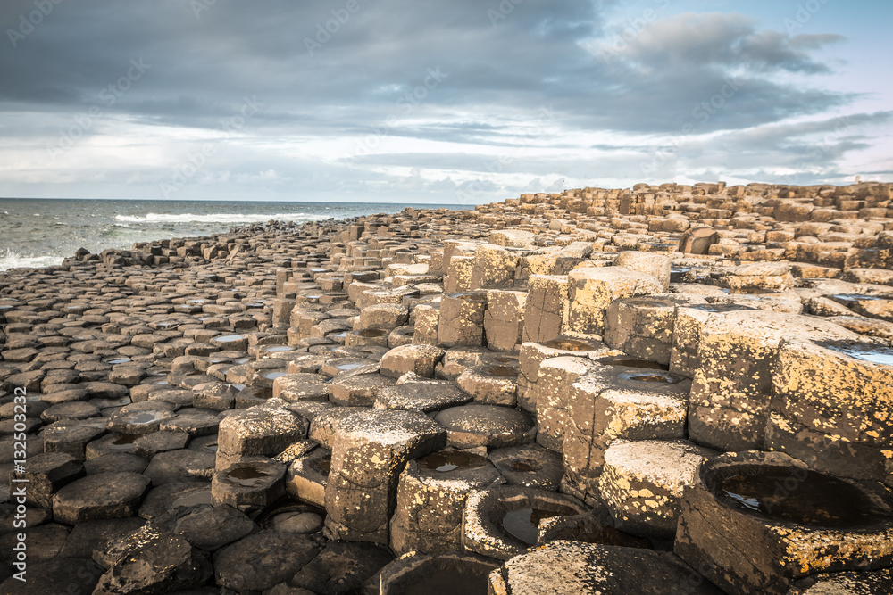 The Giants causeway in Northern Ireland