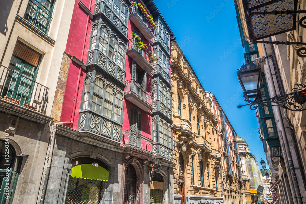 Old streets of Bilbao in Basque Spain