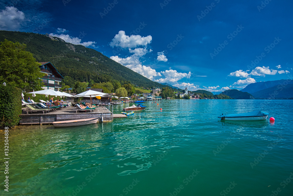 Naklejka premium Wolfgangsee lake in Austria