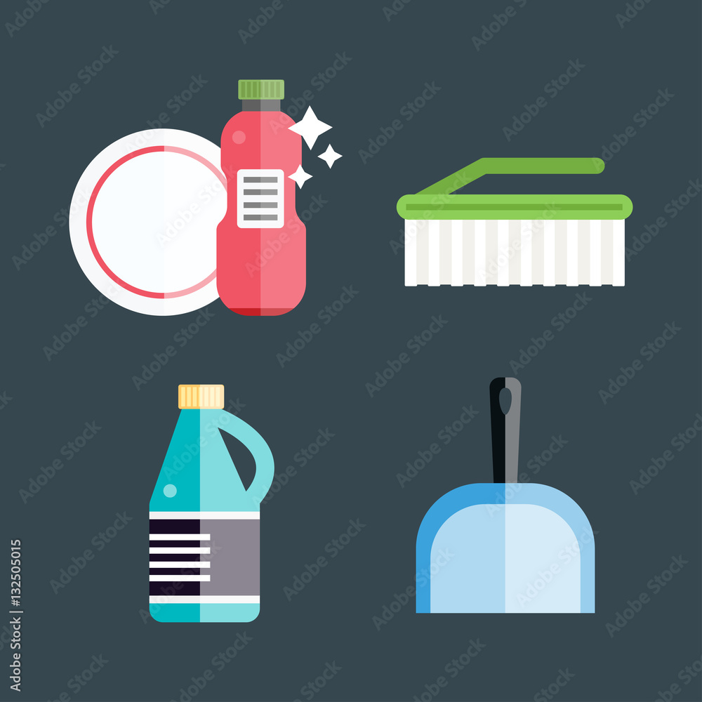 House cleaning tools vector House cleaning tools vector