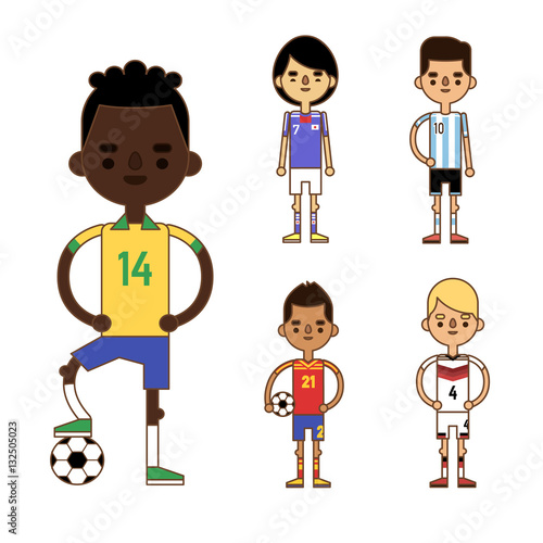 National Euro Cup soccer football teams vector illustration