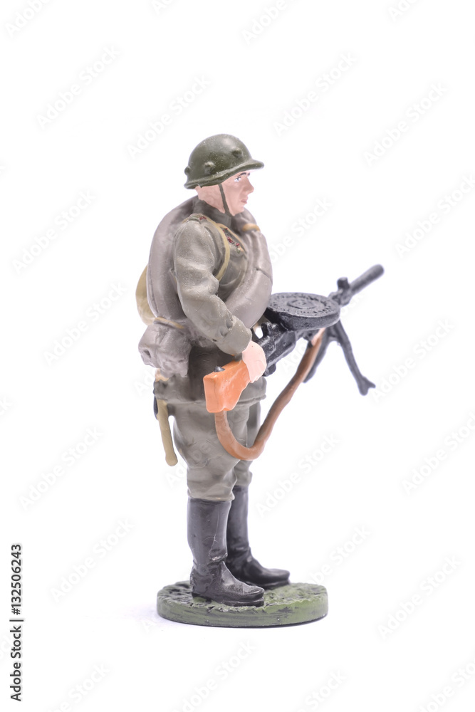 Tin Soldier ground troops isolated on white Tin Soldier ground troops isolated on white