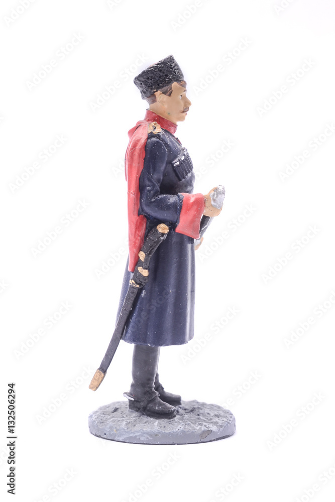 Tin Soldier Kuban kozak USSR isolated on white Tin Soldier Kuban kozak USSR isolated on white