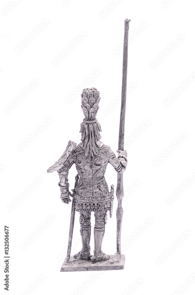 tin soldier Spartan warrior knight figurine isolated on white tin soldier Spartan warrior knight figurine isolated on white