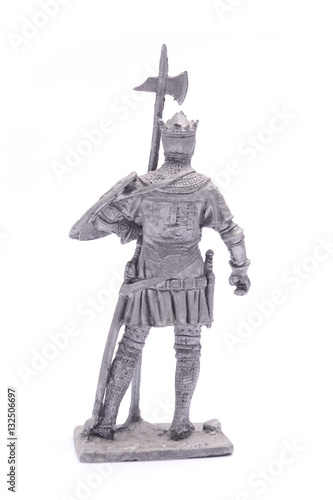 tin soldier medieval knight  isolated on white © vitaly tiagunov