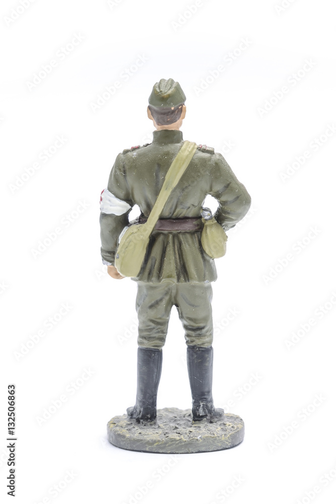 Tin Soldier The Red Army, doctor, 1943 isolated on white Tin Soldier The Red Army, doctor, 1943 isolated on white