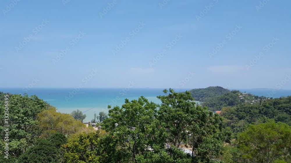 Sea Sky And Mountain View