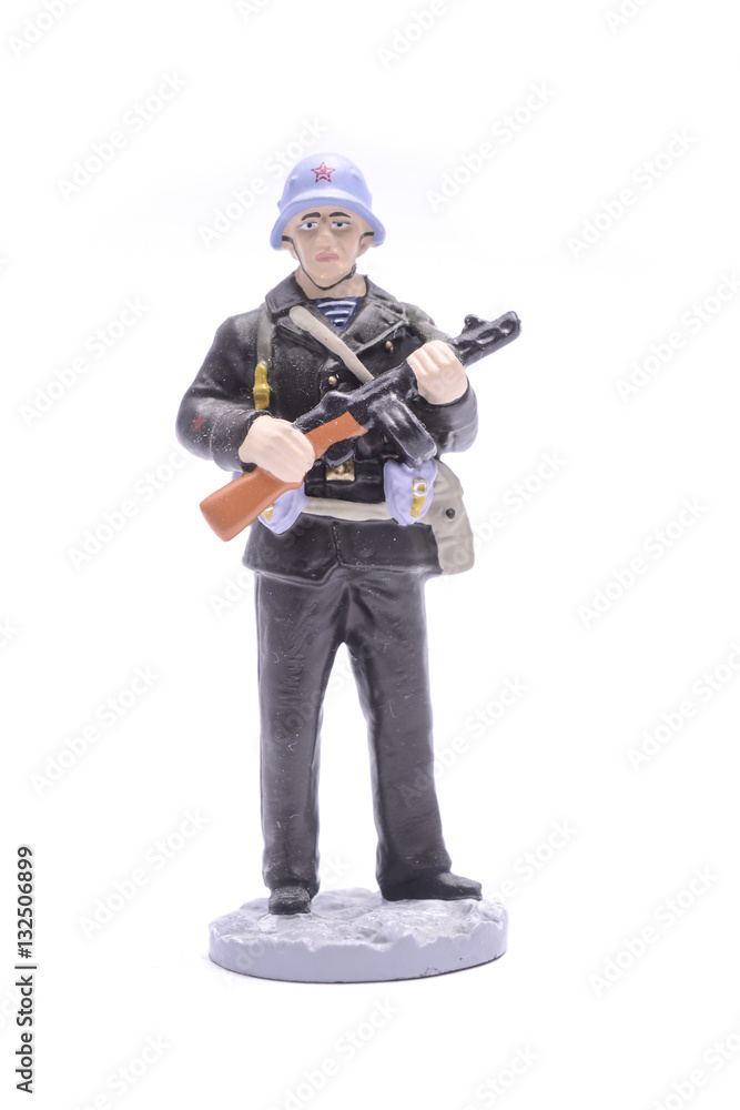 Tin Soldier marine infantry isolated on white Tin Soldier marine infantry isolated on white