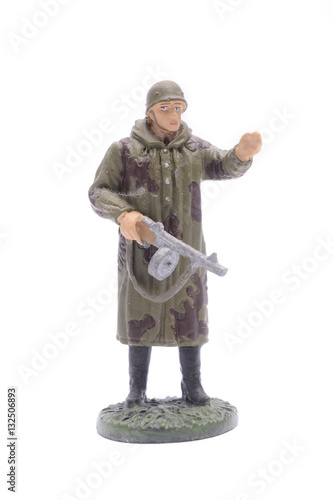 Tin Soldier Scout USSR isolated on white