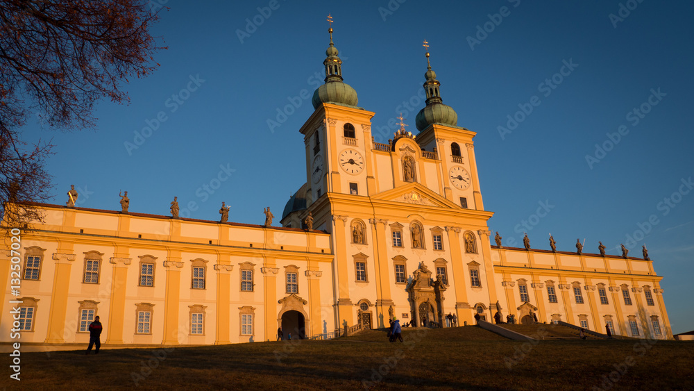 Basilica minor Svaty Kopecek (Holly Hill) near Olomouc, Czech Republic - place of pilgrimage.