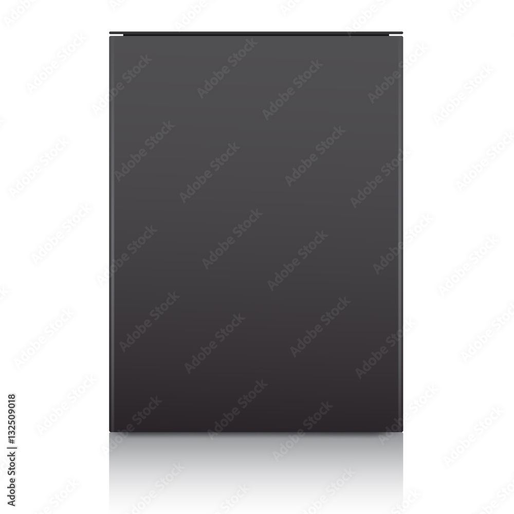 Black Packaging in front view : Vector Illustration Black Packaging in front view : Vector Illustration
