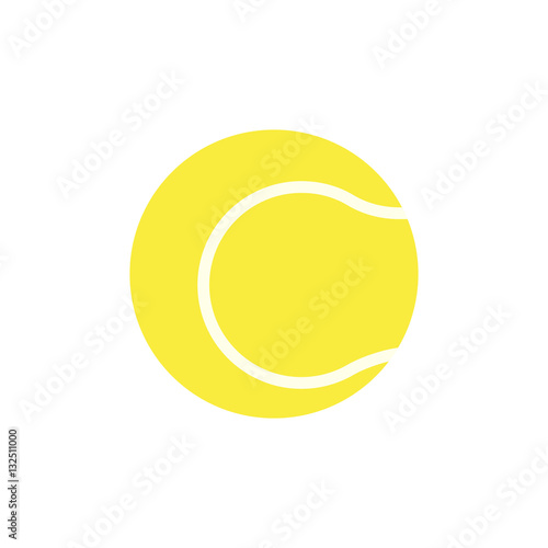 Flat icon tennis ball. Sport item. Vector illustration.