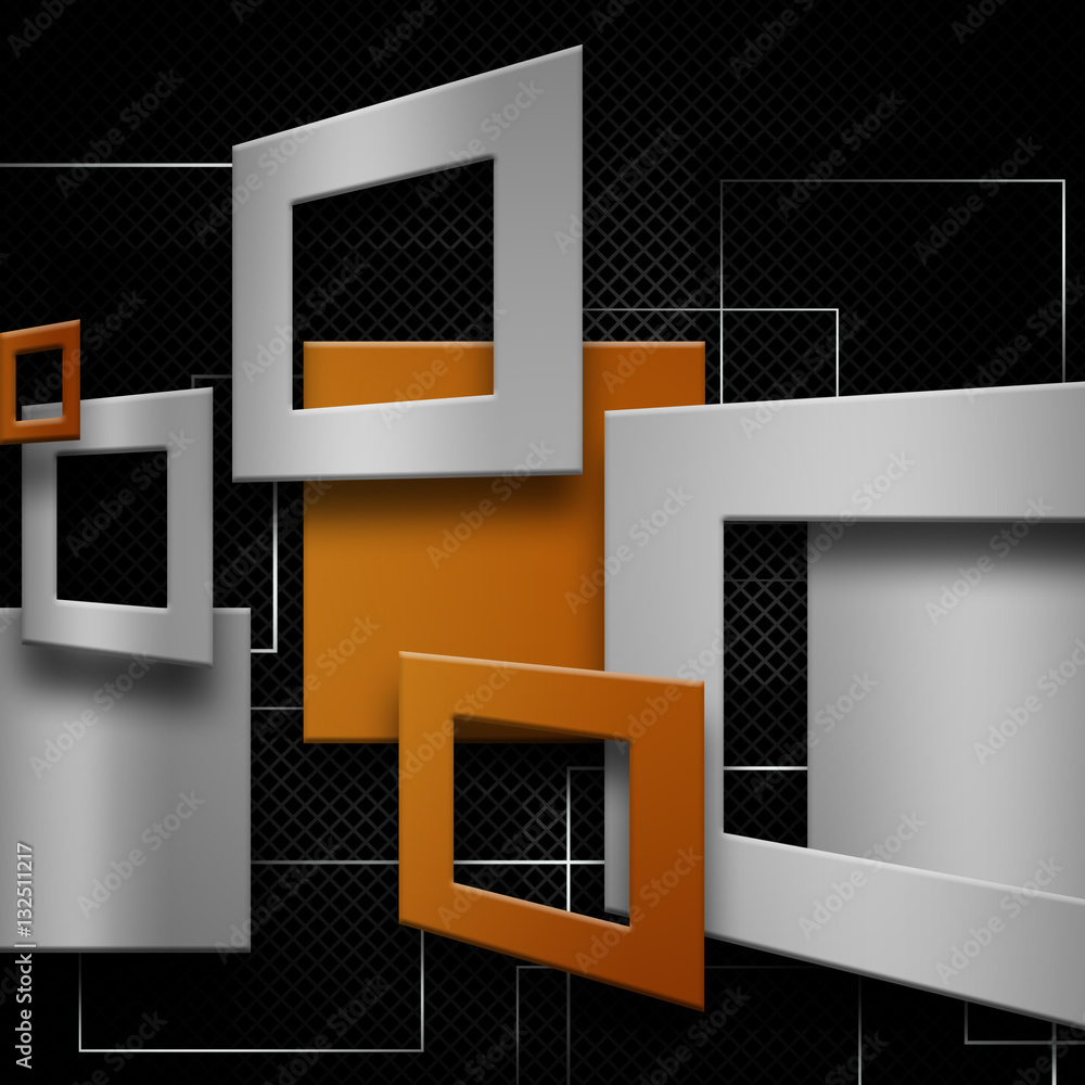 Metal Squares Modern Background Stock Illustration | Adobe Stock