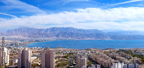 Eilat, Israel - Aerial image over the red sea photo