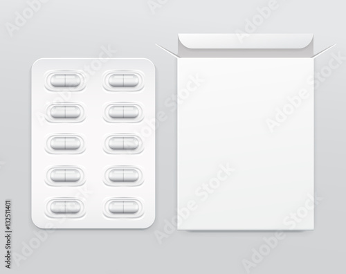Capsule in Blister Pack : Vector Illustration