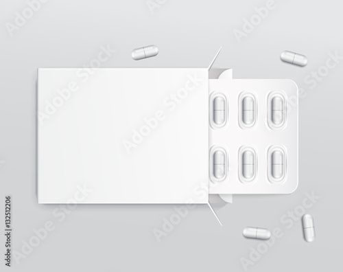 Capsule in Blister Pack : Vector Illustration