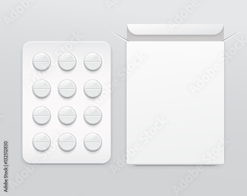 Pill in Blister Pack : Vector Illustration