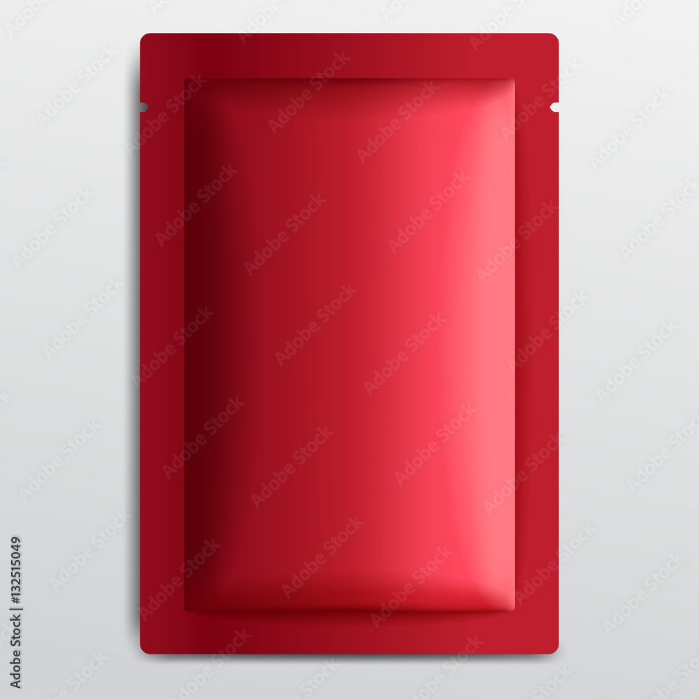 Red Blank Foil Packaging : Vector Illustration EPS10 Red Blank Foil Packaging : Vector Illustration EPS10