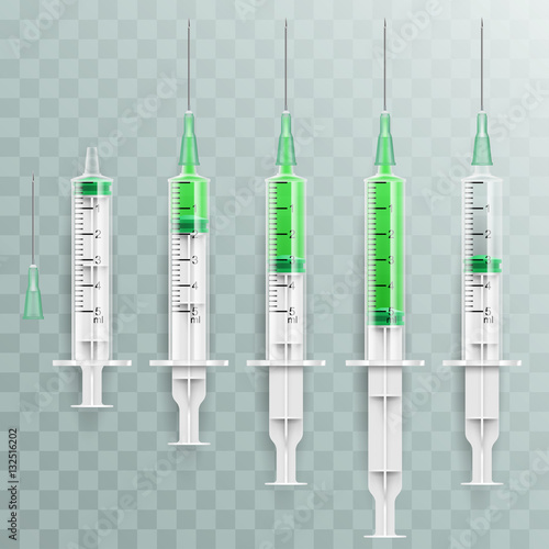 Medical syringe set