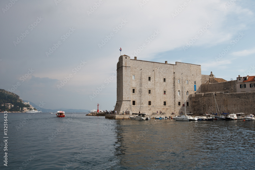 The port in the old fortress town. Dubrovnik, Croatia