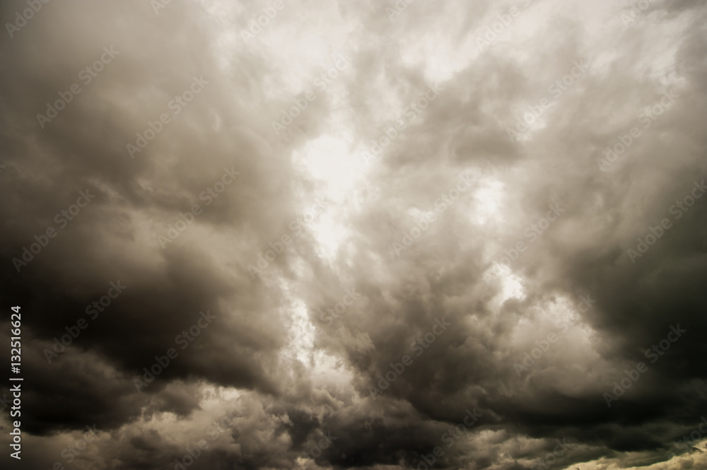 Dark clouds with or ton effect