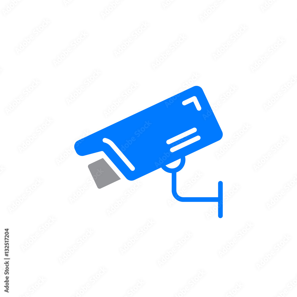 Surveillance camera icon vector, filled flat sign, solid colorful pictogram isolated on white. Symbol, logo illustration Surveillance camera icon vector, filled flat sign, solid colorful pictogram isolated on white. Symbol, logo illustration