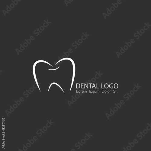 Simple yet modern dental and dentistry theme logo element